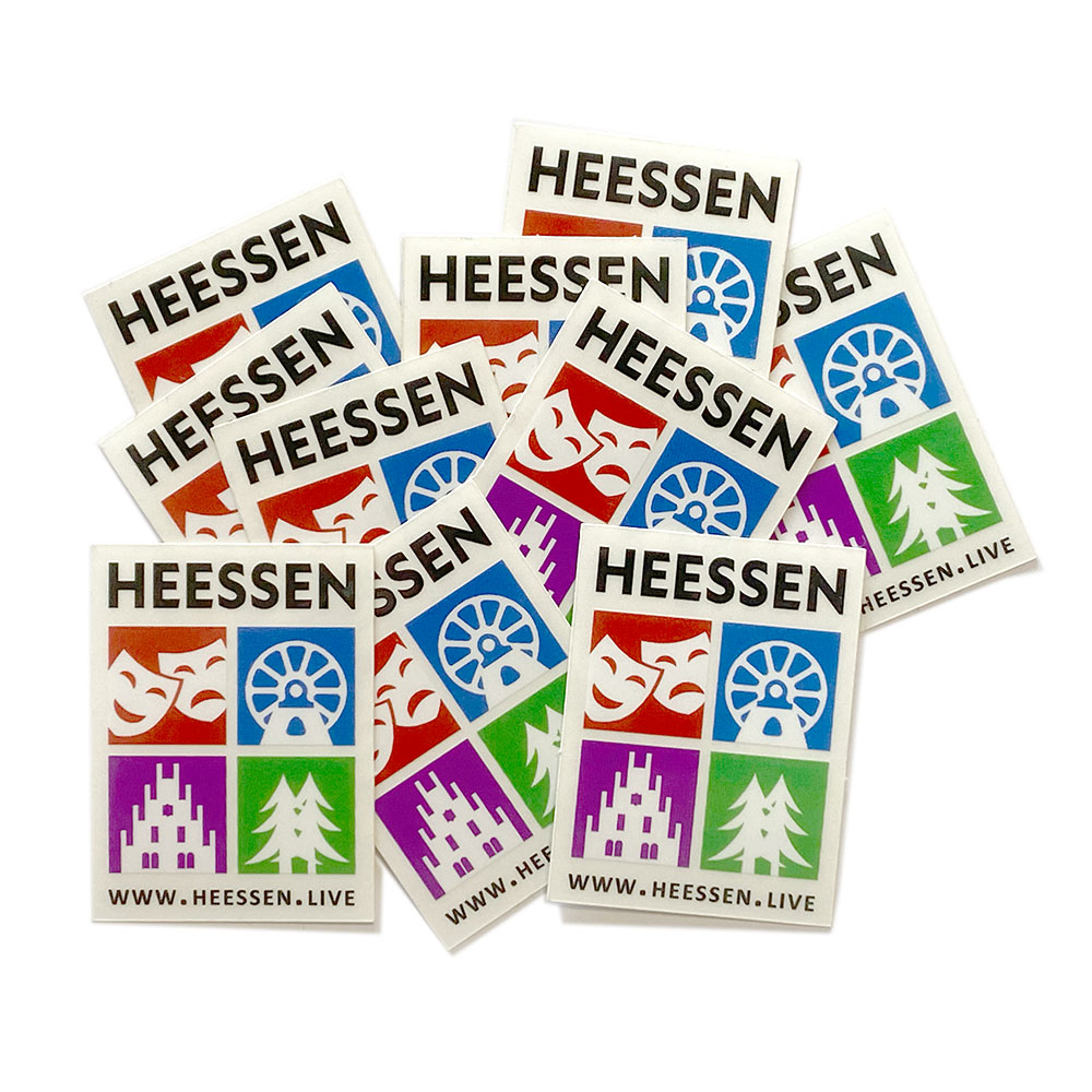 HEESSEN-PVC-Sticker | Set mit 10 Stück | 30 x 40 mm