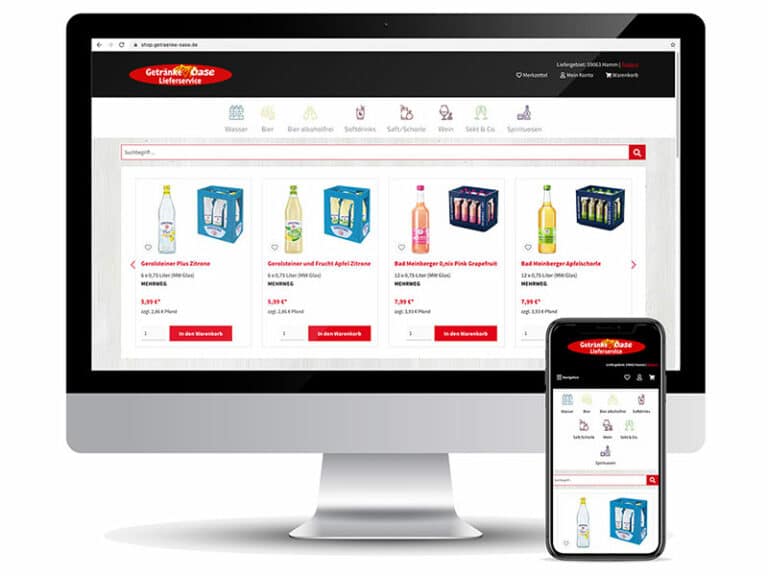 Referenz: Getränke-Oase Online-Shop